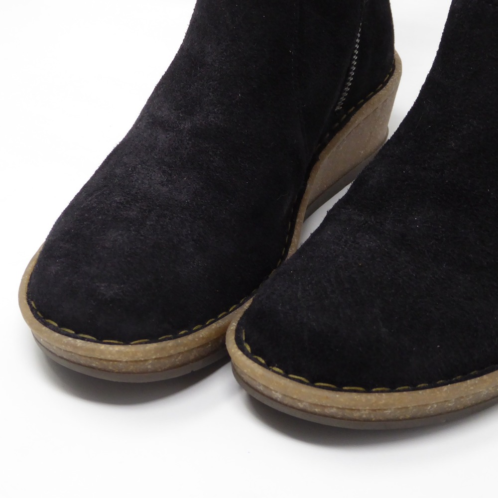 NEW Born Viv Womens Ankle Boots Booties Black Suede Wedge Heel Size 9 - Picture 4 of 10
